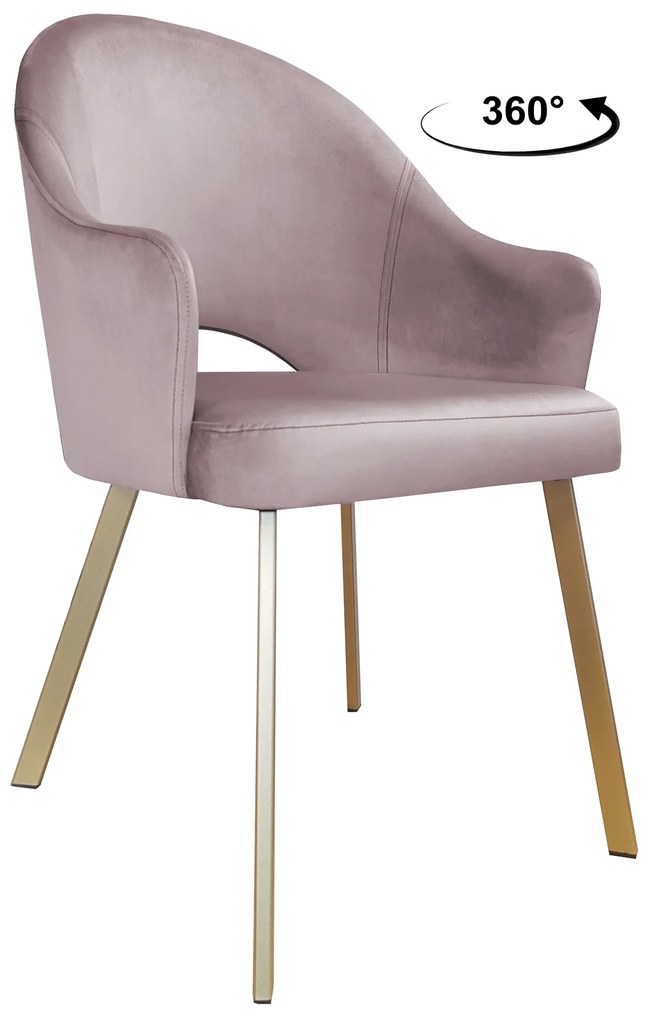 Krzesło obrotowe Velvet podstawa Profil złota MG55