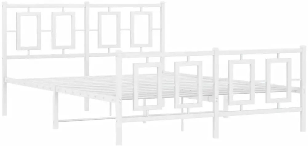 Łóżko metalowe białe w stylu industrialnym 140x200 cm C5-D94