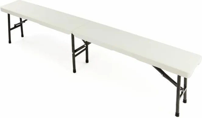 Komplet składany stół ogrodowy campingowy Garth 183 cm + 2 składane ławki