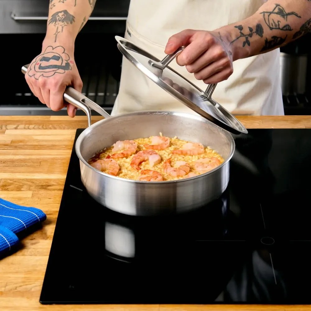Patelnia z pokrywką ze stali nierdzewnej ø 24 cm Lucca 3.0 – FABINI