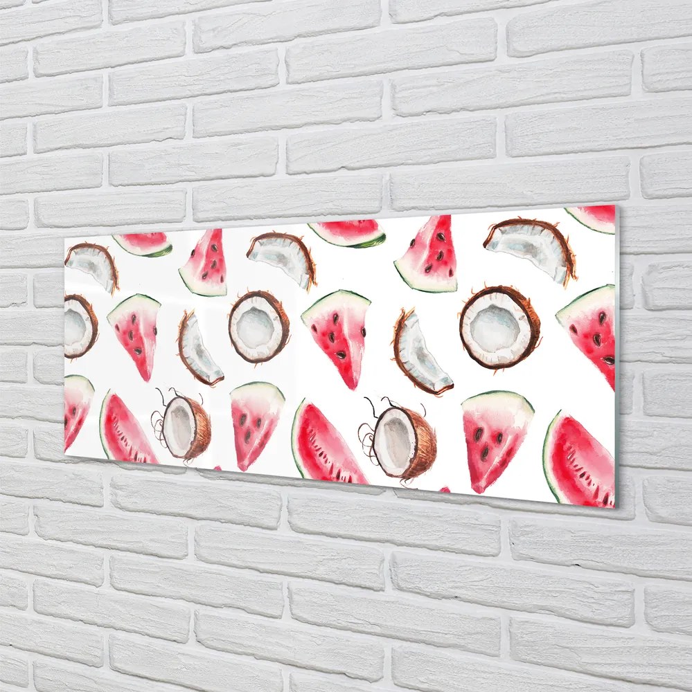 Panel szklany do Kuchni Duet Kokosa i Arbuza