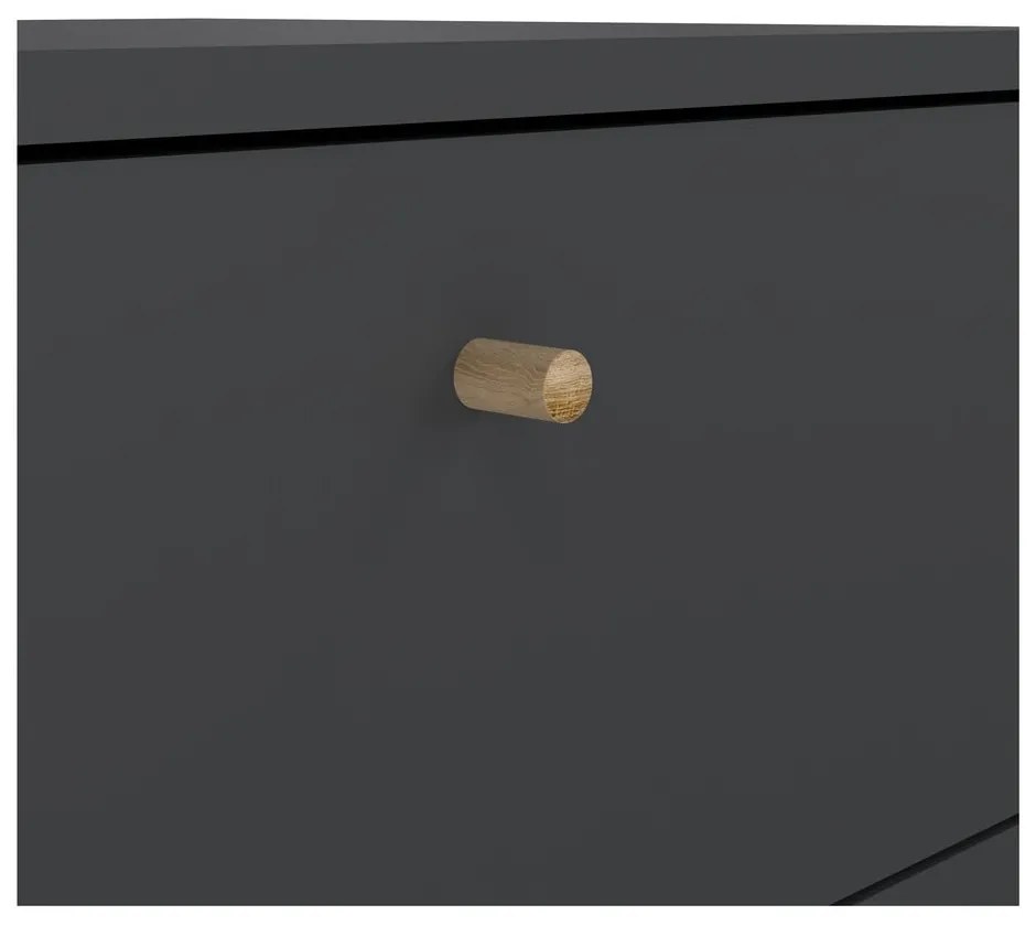 Antracytowa wysoka komoda 50x120 cm Bodo – Tvilum