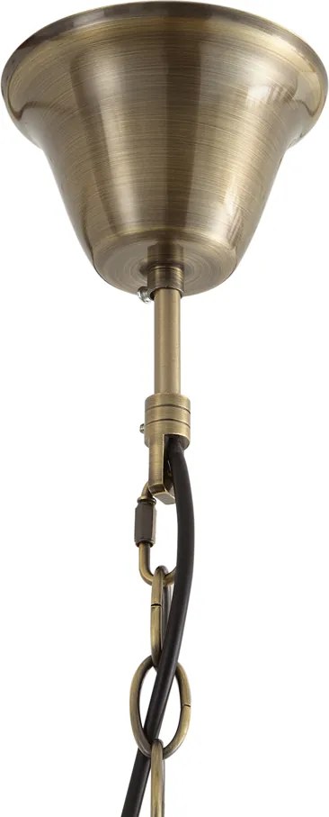 Klasyczna lampa wisząca brązowa z opalowym szkłem 5-punktowa - Katarina