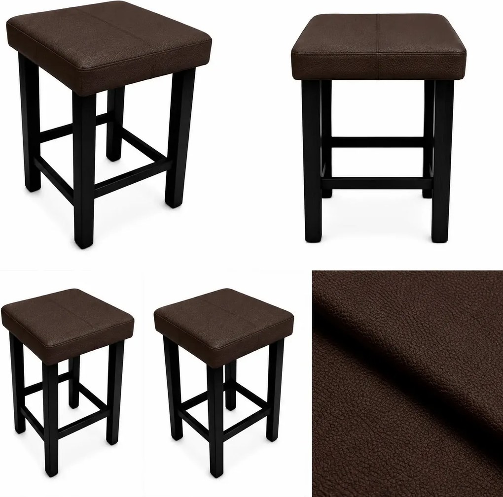 Taboret Klasyk 45cm Stołek Loft Eko-skóra D19