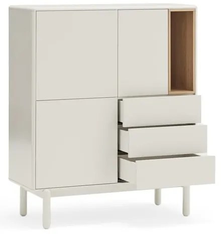 Biała komoda 100x120x40 cm Corvo – Teulat