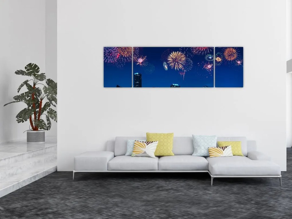 Obraz - Fajerwerki w Miami (170x50 cm)