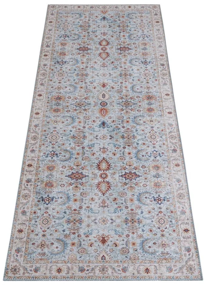 Niebiesko-beżowy chodnik Nouristan Vivana, 80x200 cm