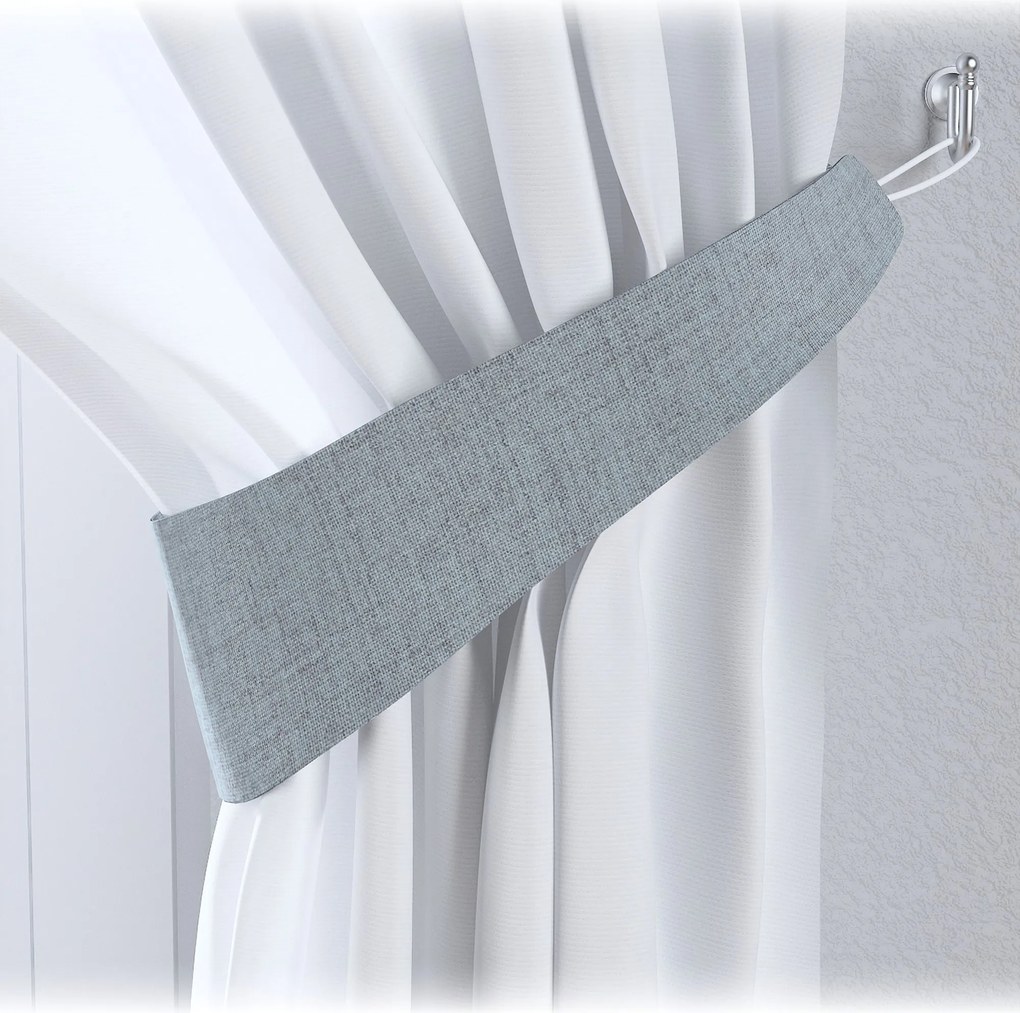 Podwiązka Victoria kolor niebieski tkanina strukturalna, zaciemniająca