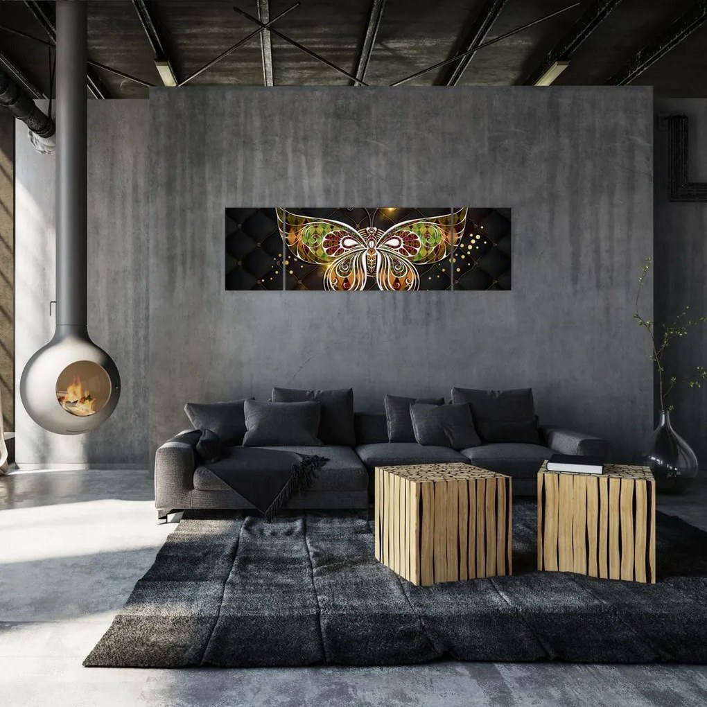 Obraz - Magiczny motyl (170x50 cm)