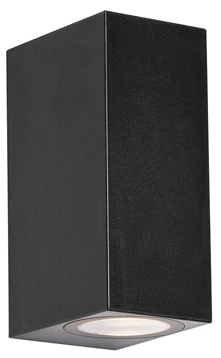 Nowoczesna lampa ścienna zewnętrzna czarna plastikowa 2-światłowa - Baleno