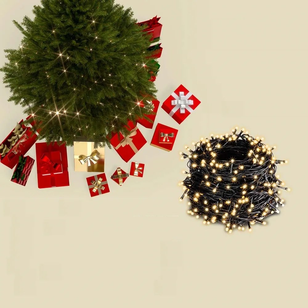 Casaria Sztuczna choinka RUDOLPH z lampkami, 150 cm, zielona