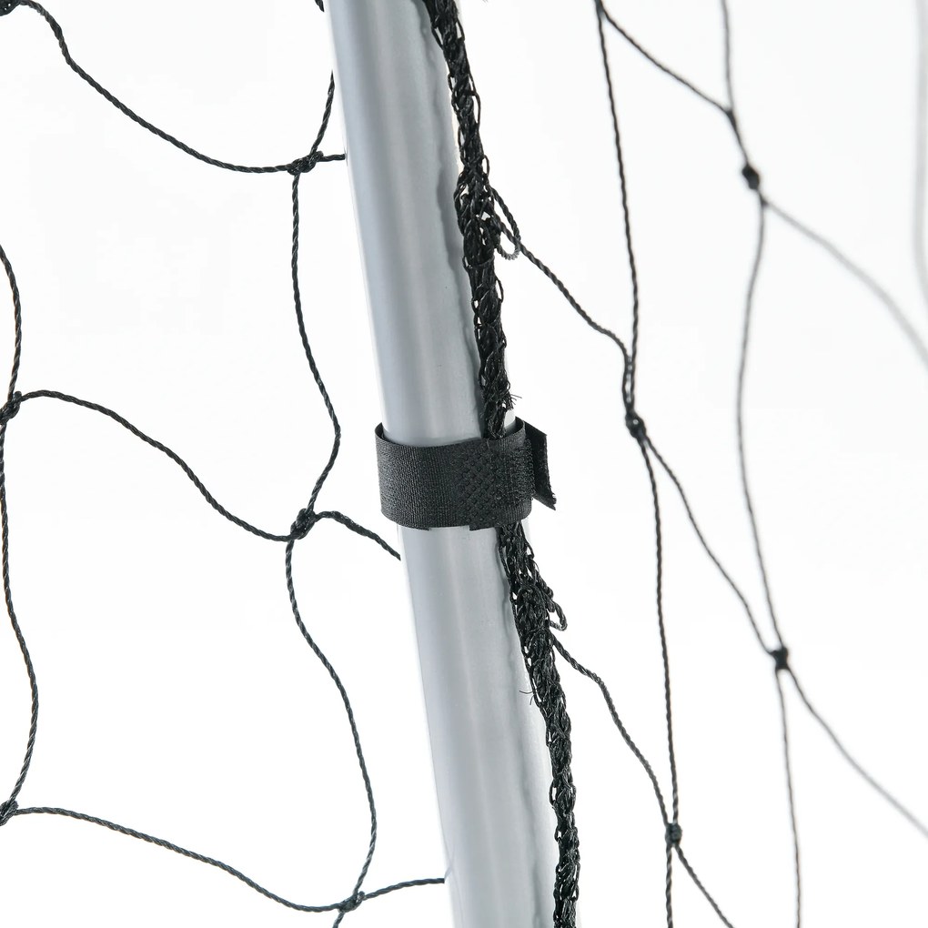 SPORTNOW Bramka piłkarska odporna na warunki atmosferyczne, mocna siatka, stabilna metalowa rama, łatwy montaż, 300 x 200 x 120 cm