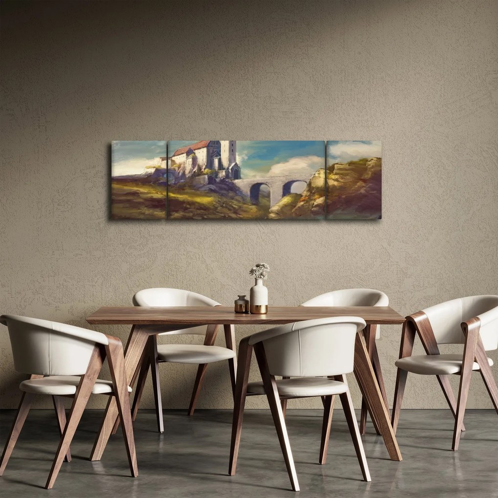 Obraz - Średniowieczny zamek (170x50 cm)
