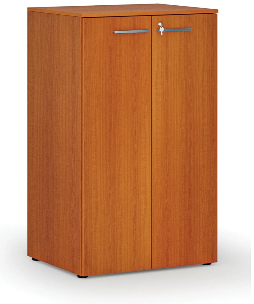 Szafa biurowa z drzwiami PRIMO WOOD, 3 półki, 800 x 640 x 1335 mm, wiśnia