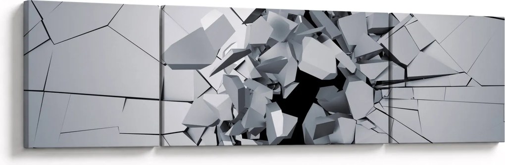 Obraz abstrakcja 3D (170x50 cm)