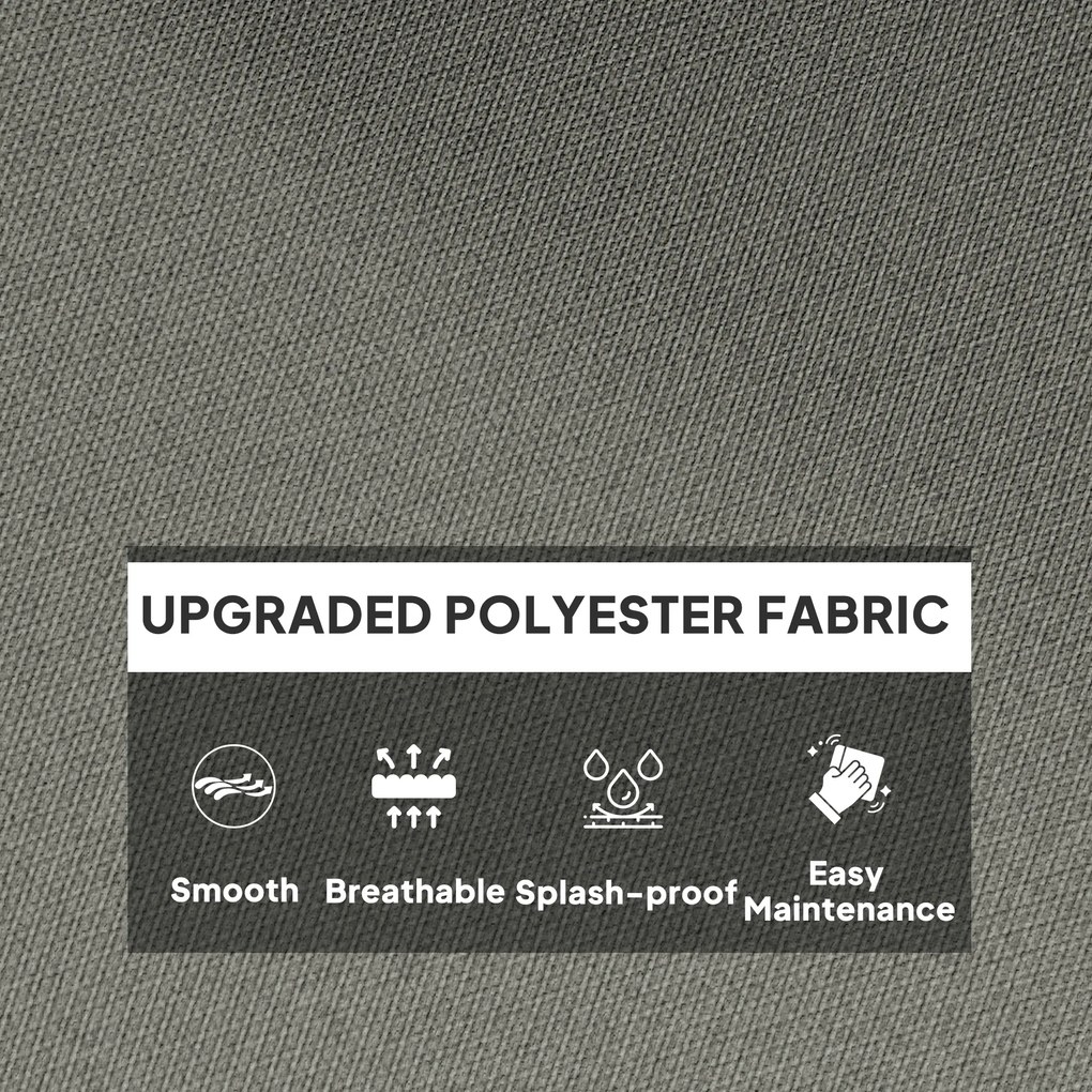 Outsunny Poduszka na siedzenie zewnętrzne, Poduszka do kosza wiszącego i krzeseł bujanych, Poduszka do zewnętrznego użytku, Szara