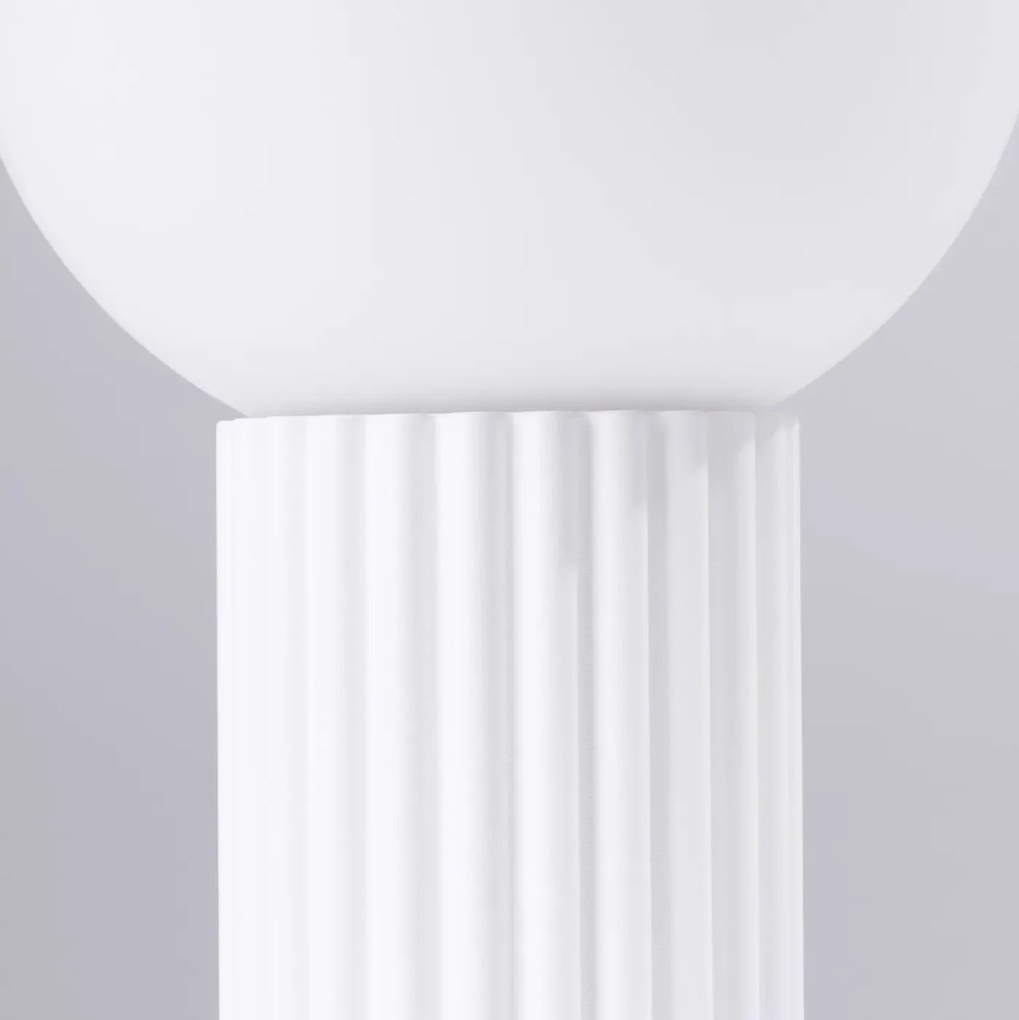 Lampa biurkowa HALO biała ryflowana SOLLUX LIGHTING