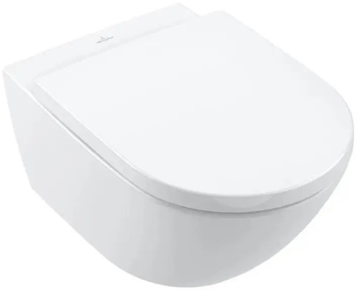 Villeroy & Boch 4670TSR1 - Wisząca miska WC z deską sedesową z funkcją SoftClose SUBWAY, ceramika/biała