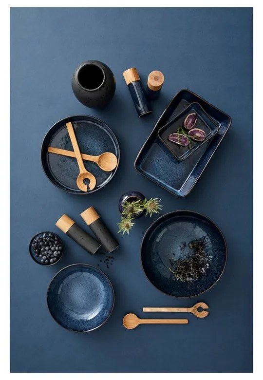 Czarno-niebieska kamionkowa misa ø 30 cm Gastro Dark Blue/Black – Bitz