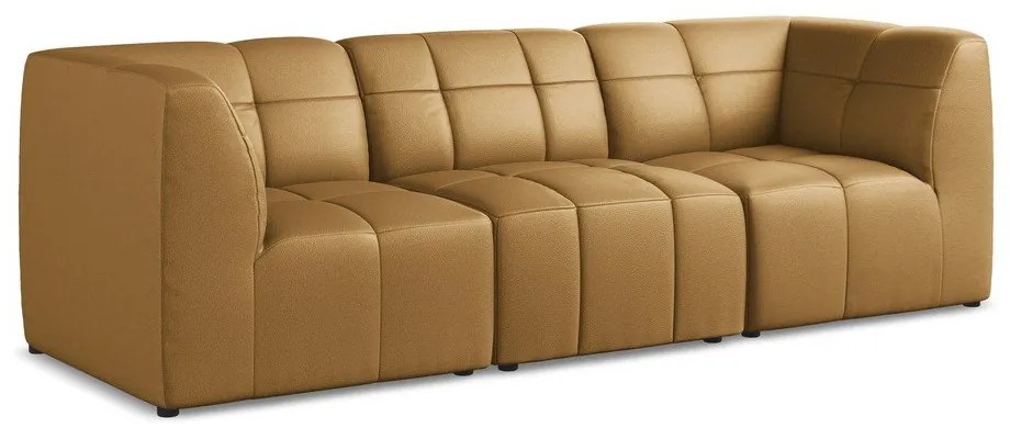Brązowa sofa z imitacji skóry 255 cm Aloha – Makamii