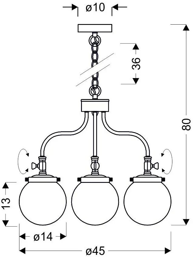 Klasyczny żyrandol metalowy do salonu patyna - Z041 C9-R48