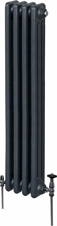 Tradycyjny grzejnik 3-kolumnowy - 1500 x 202 mm - antracytowy szary