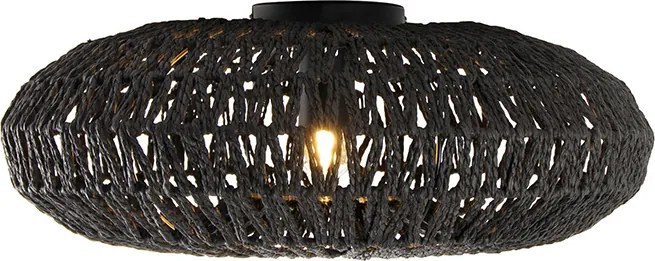 Lampa sufitowa w stylu retro czarna 50 cm - Lina