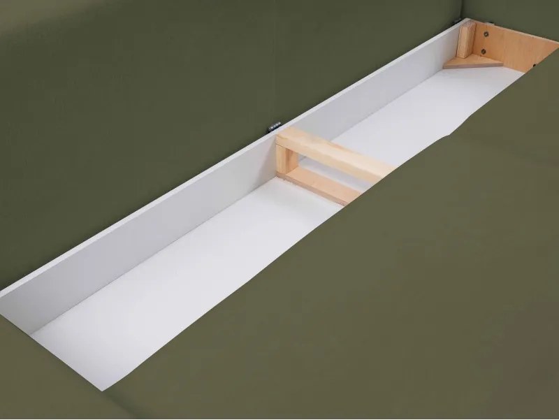 Sofa BOHO z funkcja spania i pojemnikiem OLIWKOWY PERFECT HARMONY 39