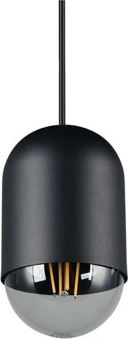 Czarna metalowa lampa wisząca ø 11 cm Nara – Reality