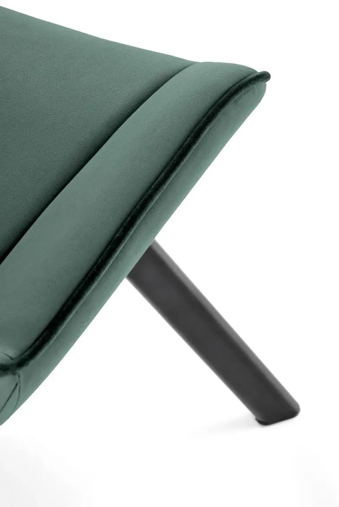 Krzesło tapicerowane K520 VELVET zielone obracane HALMAR