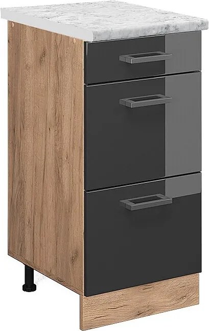 Szafka dolna do kuchni antracyt wysoki połysk 40x60x81.6 r-line