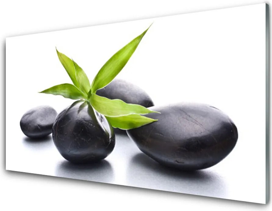 Dekor Szklany do Kuchni Duet Kamienia i Liścia