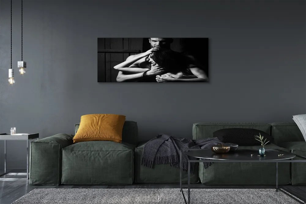 Duży obraz na płótnie Para w Romantycznym Ujęciu