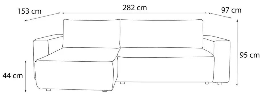 Beżowy rozkładany narożnik (strona zmienna) Nihad – Bobochic Paris