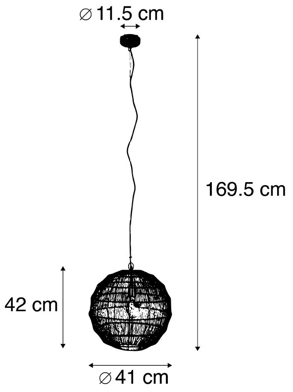 Nowoczesna lampa wisząca mosiądz 42 cm - Bolti Nowoczesny Oswietlenie wewnetrzne