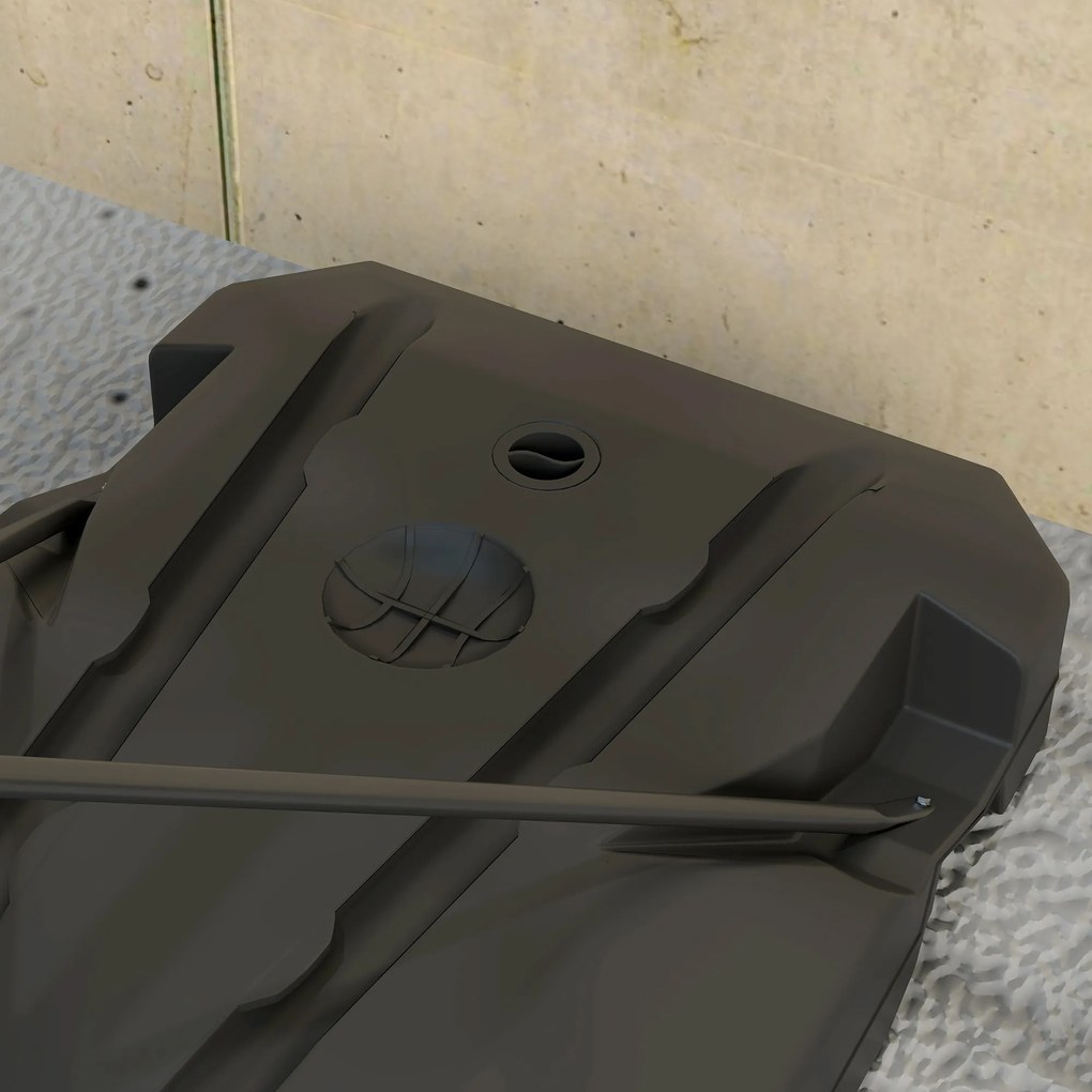 AIYAPLAY Kosz do koszykówki dla dzieci, zewnętrzny, regulowana wysokość 200-260 cm, na kołach, od 6 lat, Czerwony