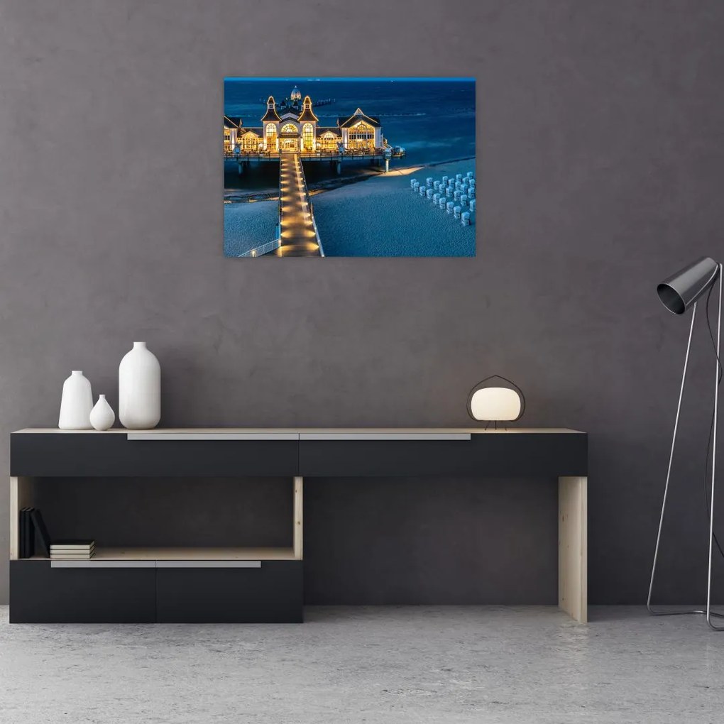 Obraz - hotel na plaży (70x50 cm)