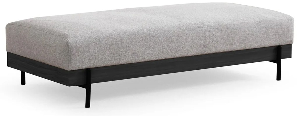 Taboret Eti Black Pouffe Grey