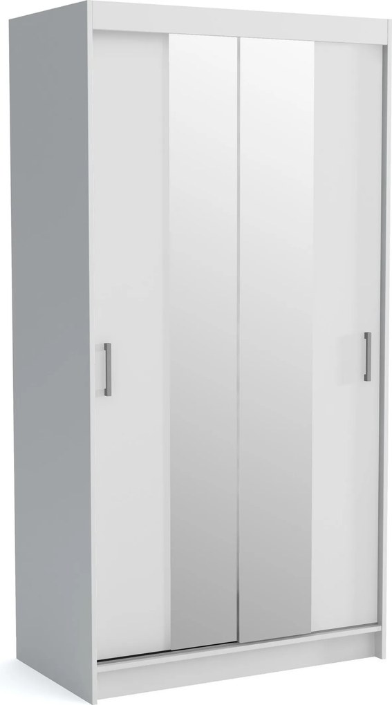Szafa Przesuwna NICOLA 110 cm Szafa Dwudrzwiowa Biała