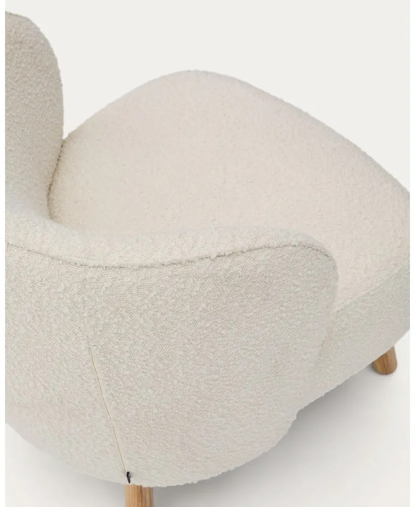 Kremowy fotel z materiału bouclé Ulit – Kave Home