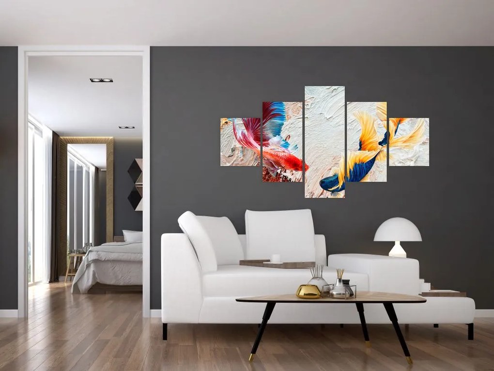 Obraz - Ryby bojowniki (125x70 cm)