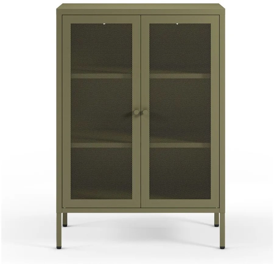 Zielona metalowa szafka 70x100x40 cm Fayna – Marckeric