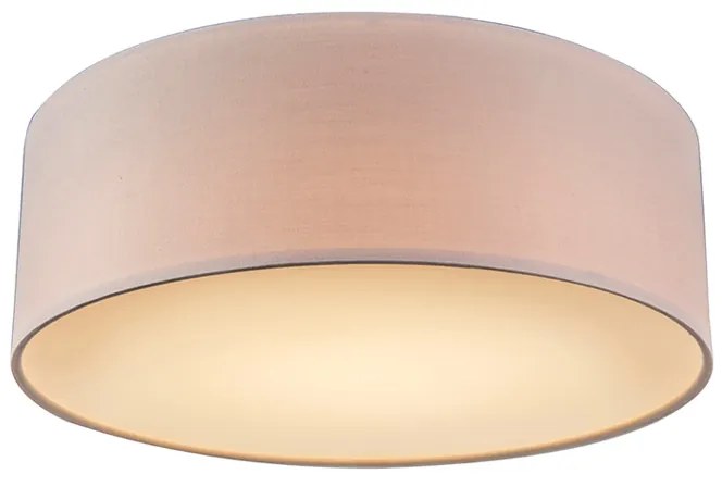 Lampa sufitowa różowa 30 cm z wbudowanym LED - Drum LED Nowoczesny Oswietlenie wewnetrzne