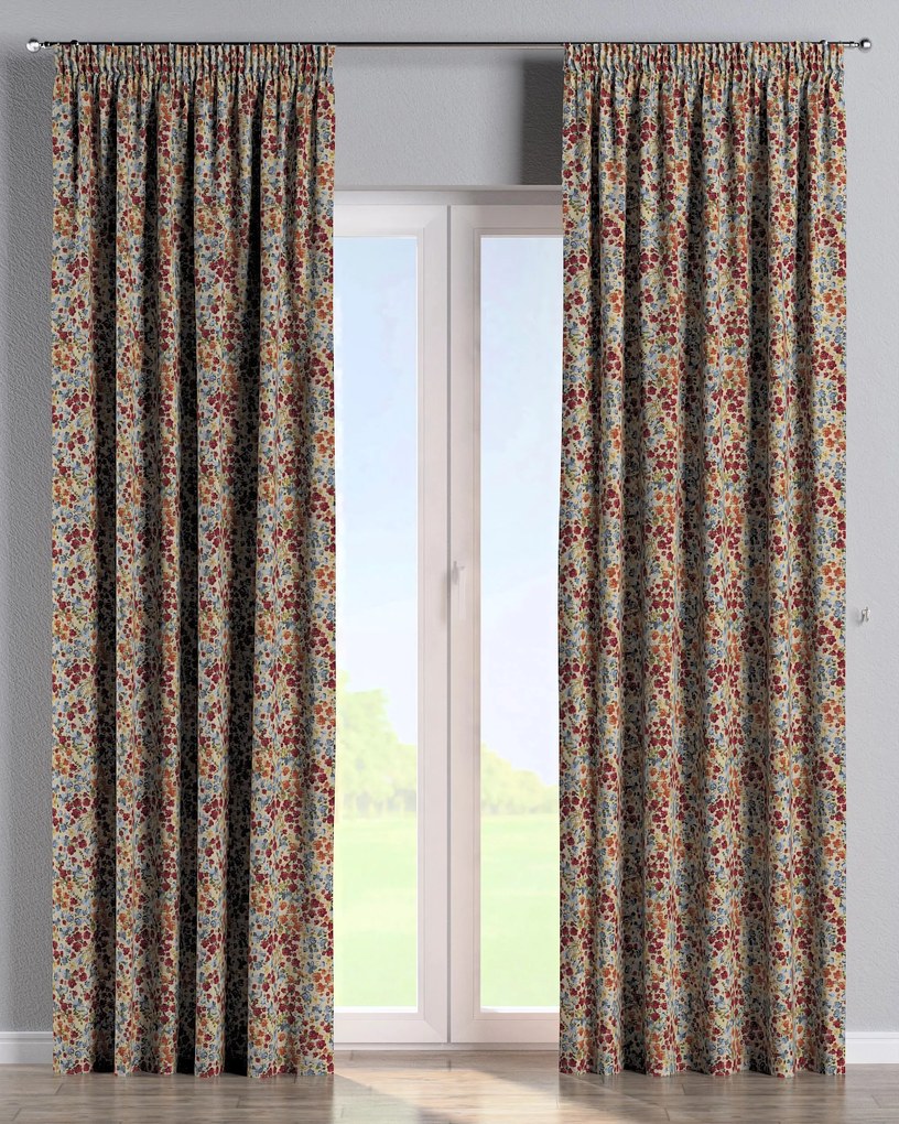 Zasłona na taśmie marszczącej 1 szt. kolor wielokolorowy tkanina strukturalna, wzorzysta