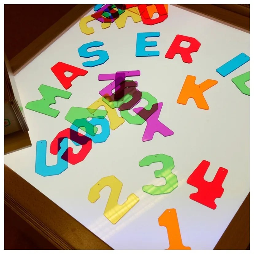 Masterkidz przezroczyste cyfry i litery 38 szt. montessori