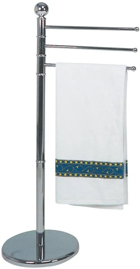 Stojak na ręczniki - 3 ramienny, chromowany, WENKO