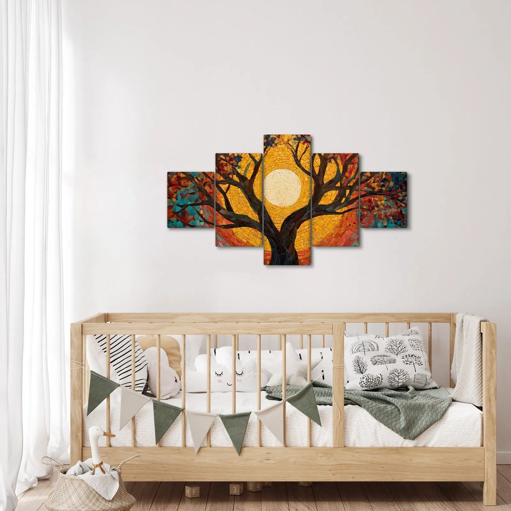 Obraz - Słońce w koronie drzewa życia (125x70 cm)