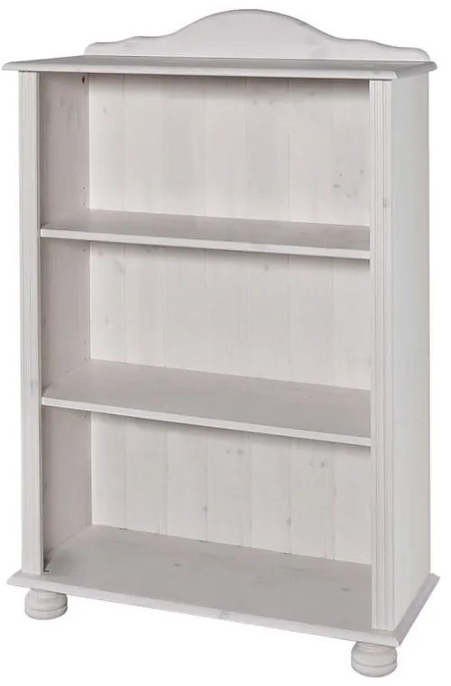 Biały regał z litego drewna sosnowego 77x116 cm Ella – Støraa