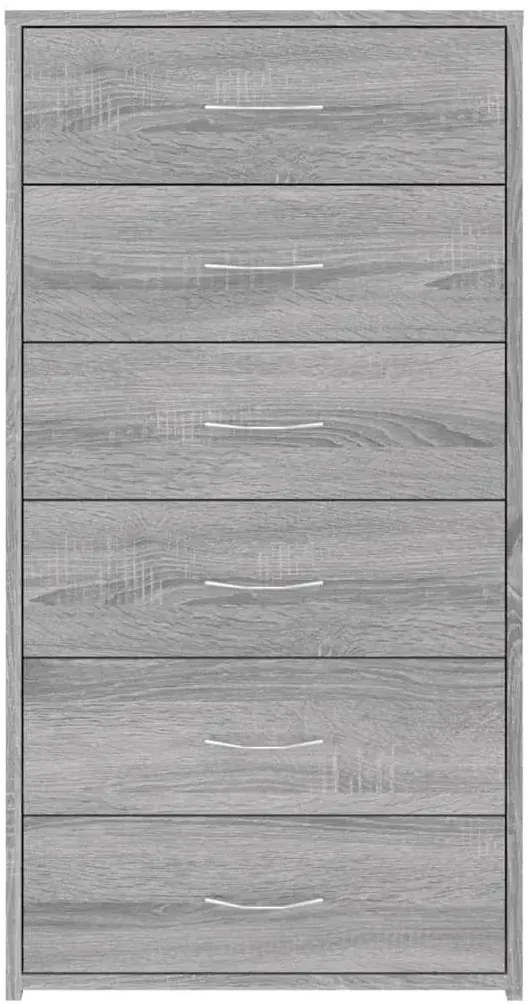 Praktyczna komoda na ubrania do sypialni szary dąb sonoma P2-G49