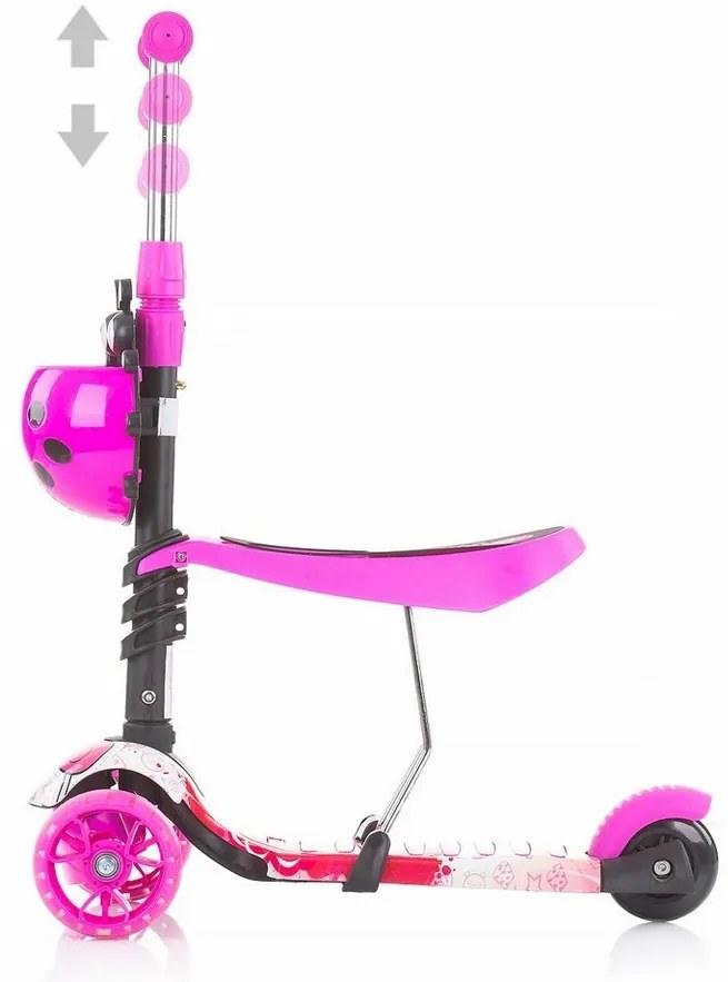 Hulajnoga Chipolino z prowadnicą Kiddy Evo 3w1,Lollipop
